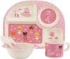 BPA FREE Recycle Plastic Food Grade Dinner Plate Set with Cup Spoon and Fork for Kids Divided Plates Control Food Intake Plates