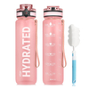 32oz Water Bottles Motivational Sports Water Bottle with Time Marker Tritan BPA Free Wide Mouth Leakproof Plastic Water Bottle