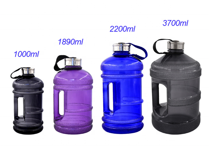 Large Capacity BPA Free Wide Mouth Large 1L 2L 3L 5L Clear Plastic Bottle Half Gallon Water Jug PETG GYM Water Bottle for Gym