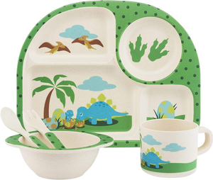 BPA FREE RPET New MATERIAL PLASTIC KIDS SETS with Cup Fork Spoon and Bowl Eco-friendly