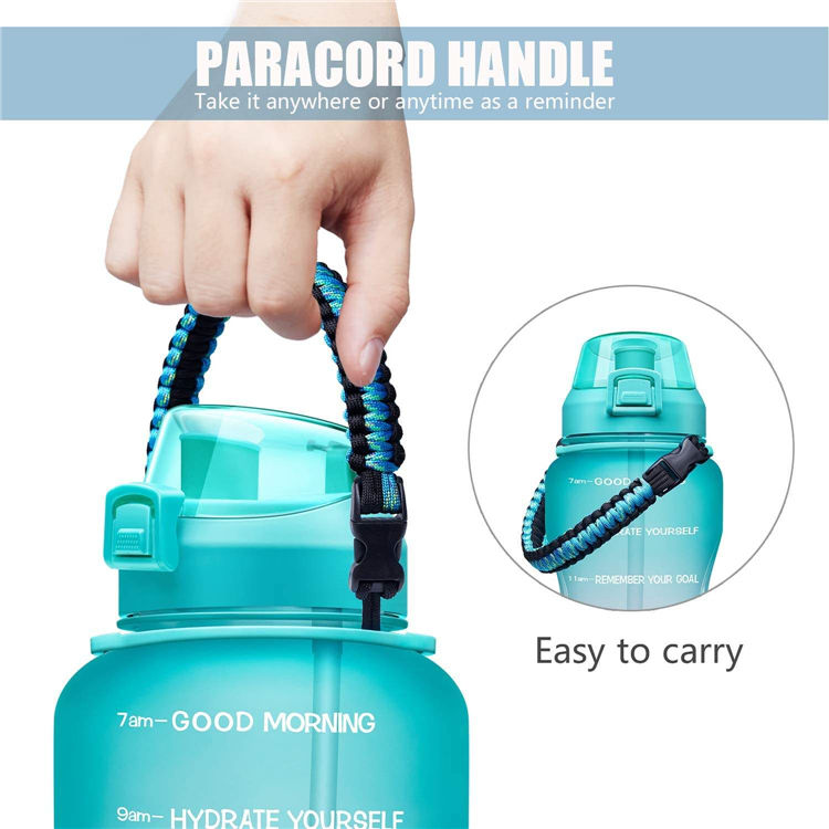 128oz 1 Gallon Botella De Agua Motivational Gym Plastic Water Bottles With Handle Custom Logo