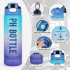 32oz Plastic Sport Gym Motivational Bottle Custom Logo Flip Top Cover Drink Water Bottle With Time Marker Straw Strainer