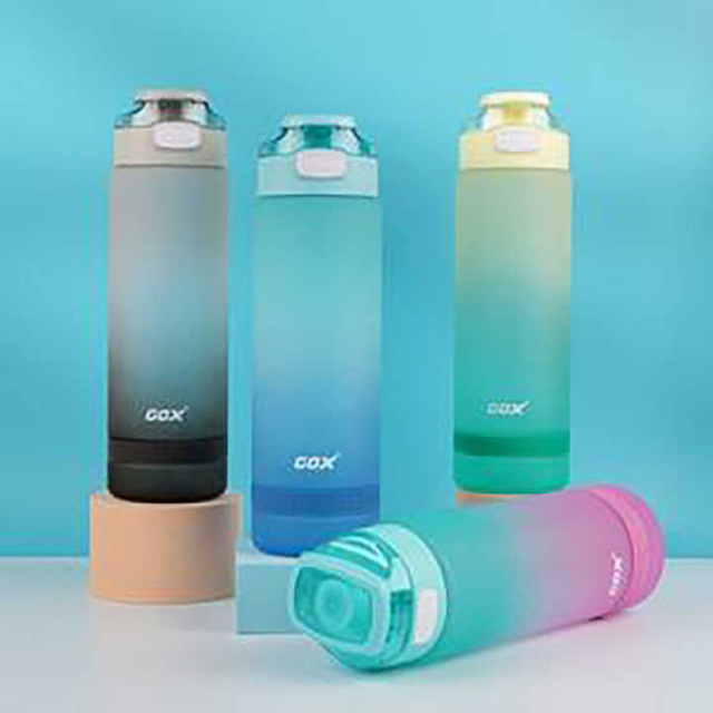32oz Plastic Sport Gym Motivational Bottle Custom Logo Flip Top Cover Drink Water Bottle With Time Marker Straw Strainer