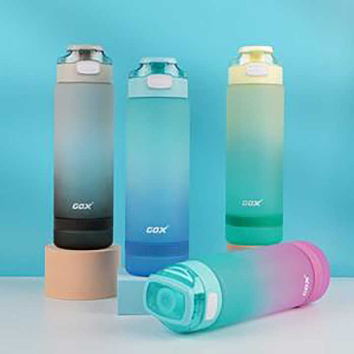 32oz Plastic Sport Gym Motivational Bottle Custom Logo Flip Top Cover Drink Water Bottle With Time Marker Straw Strainer