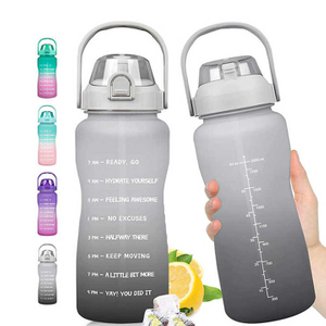 Botella Para Gimnasio Tres En Uno Transparent Water Bottles With Custom Logo Time Marking Water Bottle