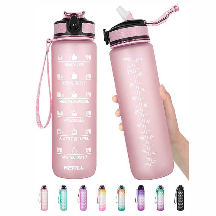 Botella Agua Gym Hydratante Tritan Plastic 1000 Ml Portable Sport Water Bottle Custom Sports Gym Logo Bottles