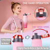Gradient Leak Proof &Large 1 Liter 32 oz BPA Free Water Bottle with Time Marker Fruit Infuser Strainer