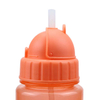 High Quality 600Ml Slim Colorful Clear Straw Kid Bpa Free Plastic Water Drink Bottle With Lid