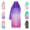 Wholesale 2 Liter Large Capacity Gallon Fitness Sports Motivational Plastic Water Bottle with Time Marker and Straw