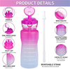 2 Liter Bouteille D Eau En Plastic Eco Friendly Gym Plastic Drinking Water Bottle With Straw