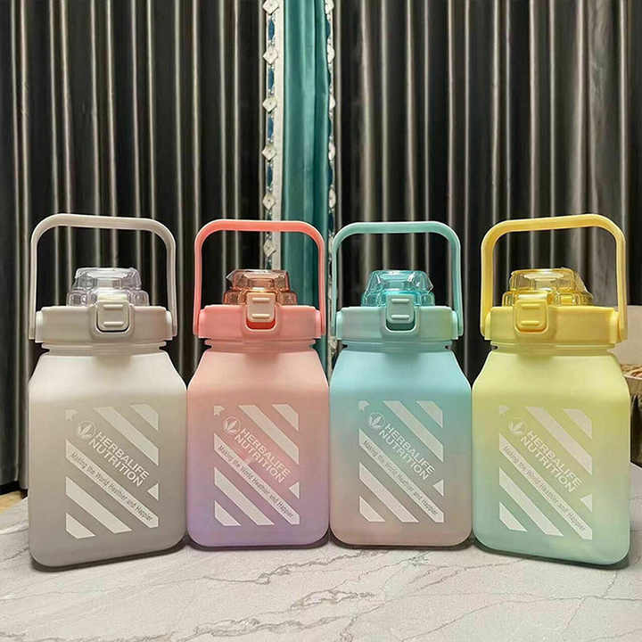 Bpa Free Wasser Flasche Botella De Agua Sin Bpa Gran Capacidad Square Shaped Drink Clear Water Bottle Bottles