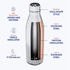 17oz Stainless Steel Water Bottles Double Wall Vacuum Reusable Water Bottles Leak Proof BPA-FREE Insulated Water Bottle