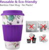 Eco-friendly PLA 400ml Wholesale Custom Pattern Reusable Bamboo Fiber Coffee Cup with Lid