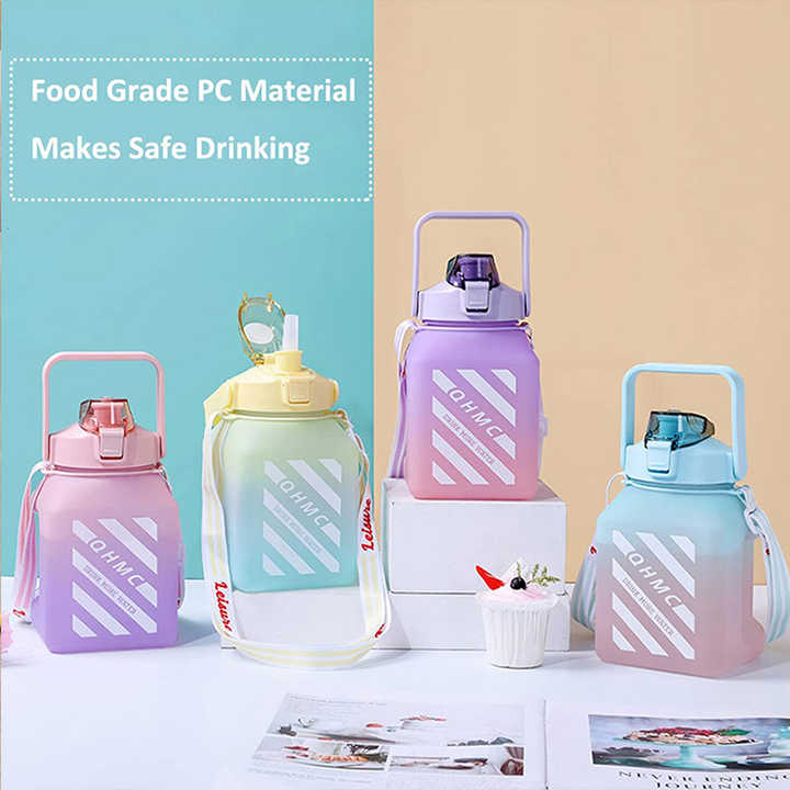 Botella De Agua Para Deporte Gallon Bottles With Custom Logo Square Plastic Bottle for Drinking Water Bottles