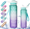 Good Quality Wholesale Portable 1000ml Large Capacity 32oz Gradient Paint Plastic Water Bottle