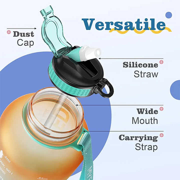 Bouteille Deau En Plastique Pour Le Sport 2L 2 Liter Bpa Free Sports Sport Water Bottle