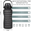 Botella Agua Tritan Garrafa De Agua 2L Gallon Portable Large Capacity Motivational Bottle Black Water Bottles