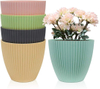 Eco-friendly Unbreakable Design Flower Pot Cheap Plant Biodegradable Custom Printing Bamboo Fiber Flower Pot Garden
