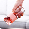 750ml High Quality Heat-resistant Unbreakable Glass Water Bottle with Tea Infuser Tea Bottle Glass Water Bottle with Time