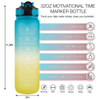 Garrafa 1 Litro Botella De Agua Personalizada 1L Fashionable 1000Ml 1 Liter Motivational Water Bottle for Sport