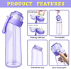 Wholesale Custom Unique Design Fruit Smell Transparent Tritan Plastic Sipper Gym Water Bottle With Sleeve and Handle Strap
