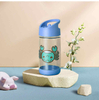 400Ml Printed Kawaii Cartoon Cute Bpa Free School Kids Drinking Water Bottle With Straw