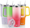 40 oz Tumbler With Handle and Straw Lid Insulated Reusable Stainless Steel Travel Mug Keeps Drinks Cold up to 34 Hours
