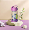400Ml Cartoon Children Portable Clear Bpa Free Plastic Water Drink Bottle With Straw