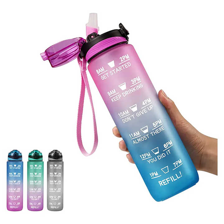 Garrafas De Gua Mutivacionais New Motivational Water Bottle Plastic Water Bottles With Straw