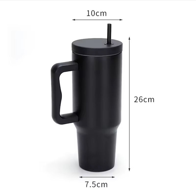 40Oz Reusable Insulated Stainless Steel Tumbler Water Bottles With Custom Logo Lid Straw