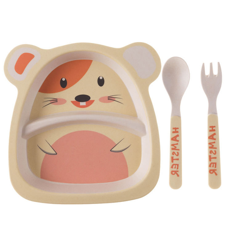 New Bamboo Fiber Children Dinnerware Hot Selling Kids Dinner Set