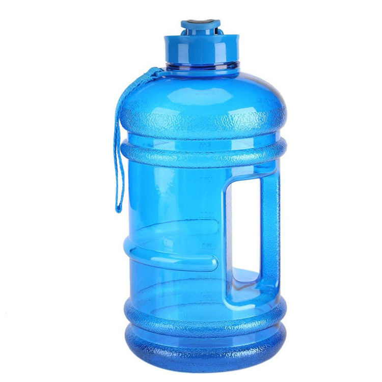 Custom Logo 64Oz Botella De Agua De 2 Litros Bpa Free Half Gallon Blue Plastic Sports Gym Water Bottle