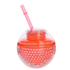 New Double Layered Ice Ball Drink Water Bottle with Straw Summer Outdoor Girl Student Straw Water Plastic Water Bottles Cup