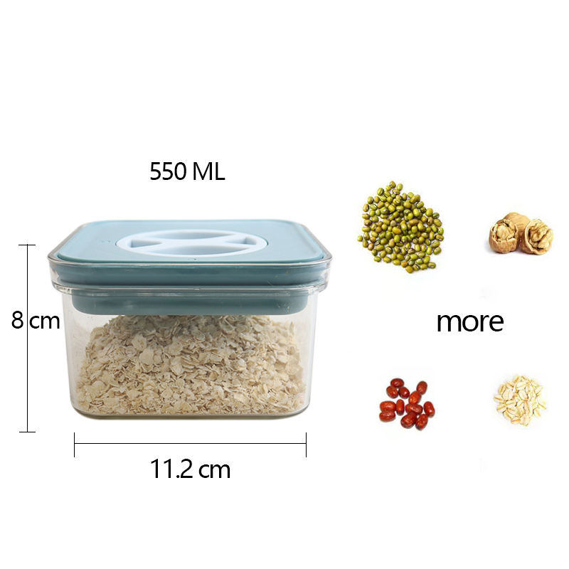 Wholesale Square Clear Air Tight Plastic Food Storage Container With Sealing Lids