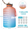 128 oz Water Bottles Gym Jug BPA Free Custom Logo Plastic Motivational One Gallon/1 Gallon Water Bottles with Handle