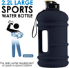 2.2L Half Gallon Water Jug Gym Sports Bottle Large Plastic Reusable Bottle with Handle Strap Leakproof Fitness Outdoor Bottle