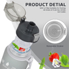 Leakproof Tritan BPA Free 1l Fitness Sports Water Jug With Time Marker Large Motivational Water Bottle