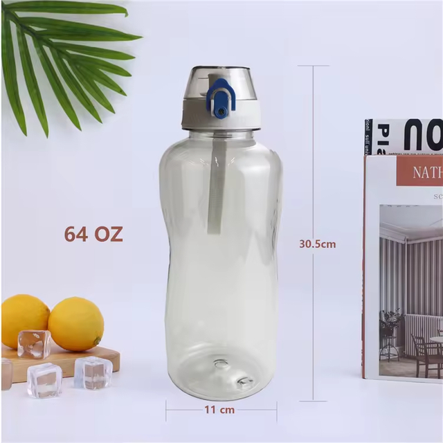 2.2L 2024 New Minimalist Modern Clear Multi-style High Temperature Resistant Plastic Water Bottle With Handle