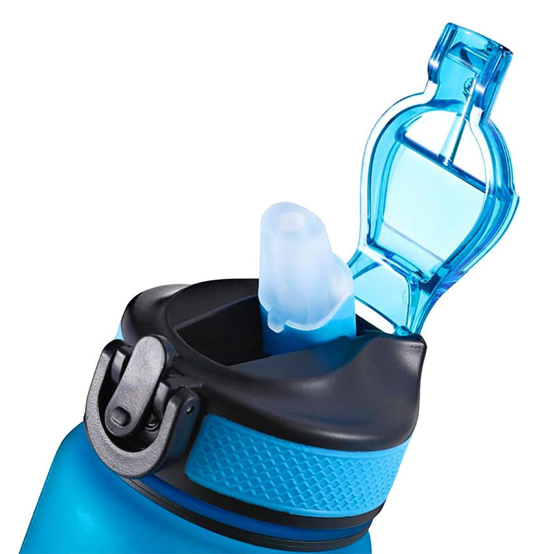 Gym Sport Bottle Custom Logo Plastic 1L Reusable Time Marker Bpa-free Water Bottles
