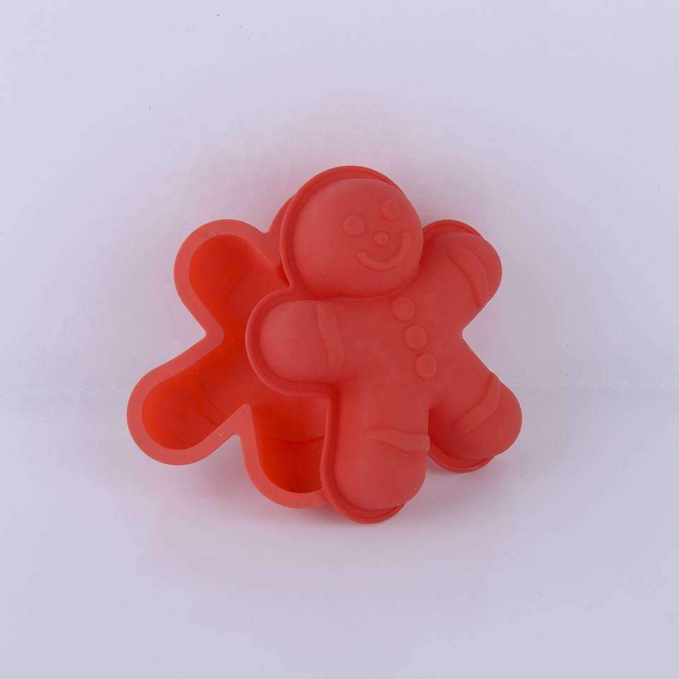 BPA Free Gingerbread Man Shape Silicone Candy Cake Cookie Chocolate Mold
