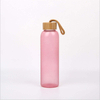 Custom Glass Drinking Bottle Water Bottle With Bamboo Lid