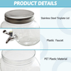 2024 New 4000ml Party Clear Plastic Drink Shot Water Dispensers Soda Beverage Juice Dispenser