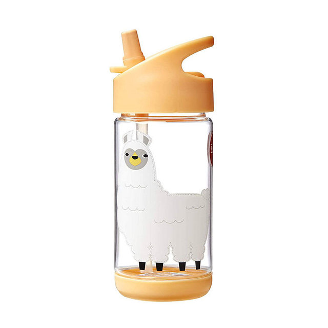 2024 Plastic Kids Water Bottle with Straw Cute Printing Child Drink Water Bottle
