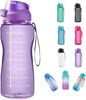 1 Gallon Water Bottle With Straw Time Marker Wide Mouth BPA-Free With Custom Logo for Fitness Large Gym Plastic Bottle