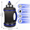 Large Capacity Water Bottle 2.2L Plastic Sports Bottle for Outdoor Fitness, Running and Fitness Training with Handle