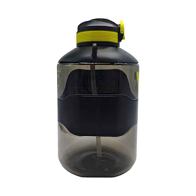 2.2L Big Size Transparent Wide Mouth Portable Motivatioanl Plastic Sports Gym Bottle Bottles With Straw