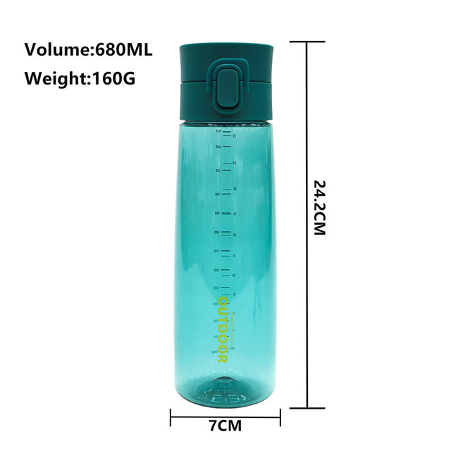 Hot Selling 680ml/24oz Plastic TRITAN Sport Drinking Water Bottle With Rope