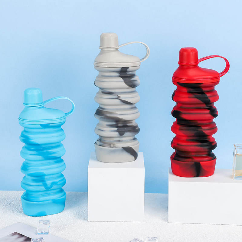 500ML BPA Free Silicone Leak-proof Reusable Travel Collapsible Water Bottle