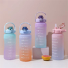 64Oz Gym Water Bottle With Cellphone Phone Holder Lid
