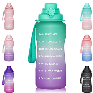 1 Gallon/128oz Motivational Water Bottle with Time Marker & Straw,Leakproof Tritan BPA Free Water Jug